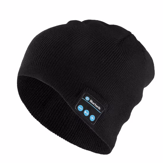 Cappello invernale berretto con logo ricamato con cappello lavorato a maglia Bluetooth personalizzato